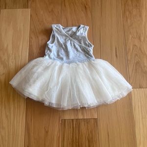 Adorable cream and grey tutu dress